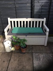 Garden bench and storage