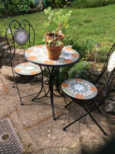 Garden patio table and chairs