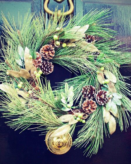 Fir and fircones Xmas Wreath, what Jobs to do in the garden in December