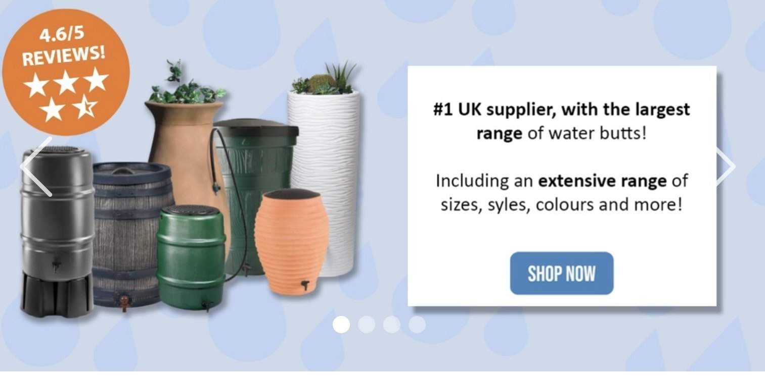 Ad for water butts